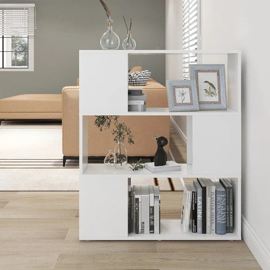 809125 vidaXL Book Cabinet Room Divider White 80x24x94 cm Engineered Wood