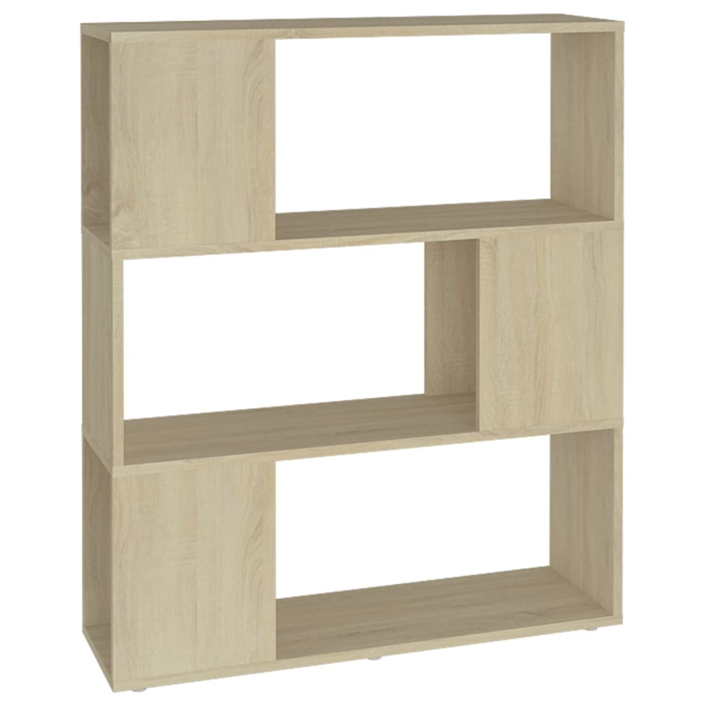 vidaXL Book Cabinet Room Divider Sonoma Oak 80x24x94 cm Engineered Wood
