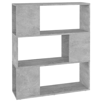 vidaXL Book Cabinet Room Divider Concrete Grey 80x24x94 cm