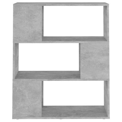 vidaXL Book Cabinet Room Divider Concrete Grey 80x24x94 cm Engineered Wood