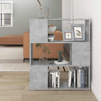 vidaXL Book Cabinet Room Divider Concrete Grey 80x24x94 cm