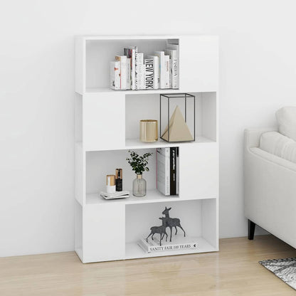 vidaXL Book Cabinet Room Divider White 80x24x124.5 cm Engineered Wood