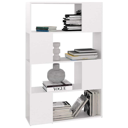 vidaXL Book Cabinet Room Divider White 80x24x124.5 cm Engineered Wood
