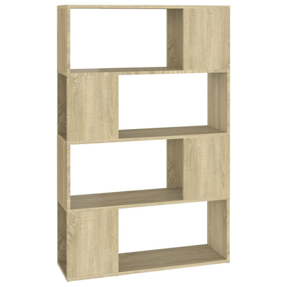 vidaXL Book Cabinet Room Divider Sonoma Oak 80x24x124.5 cm Engineered Wood