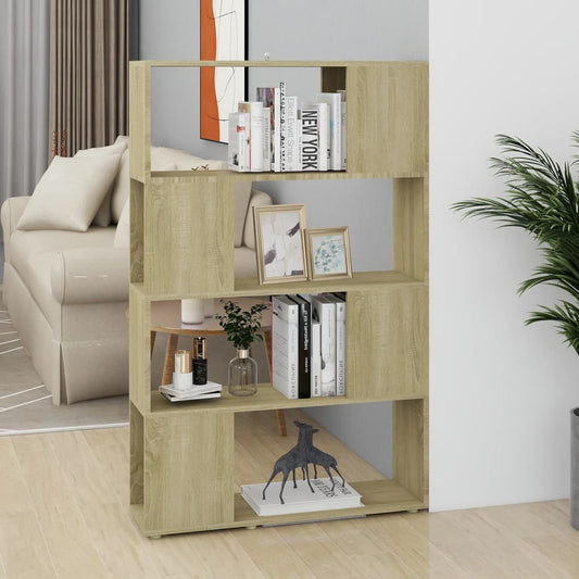 809137 vidaXL Book Cabinet Room Divider Sonoma Oak 80x24x124,5 cm Engineered Wood