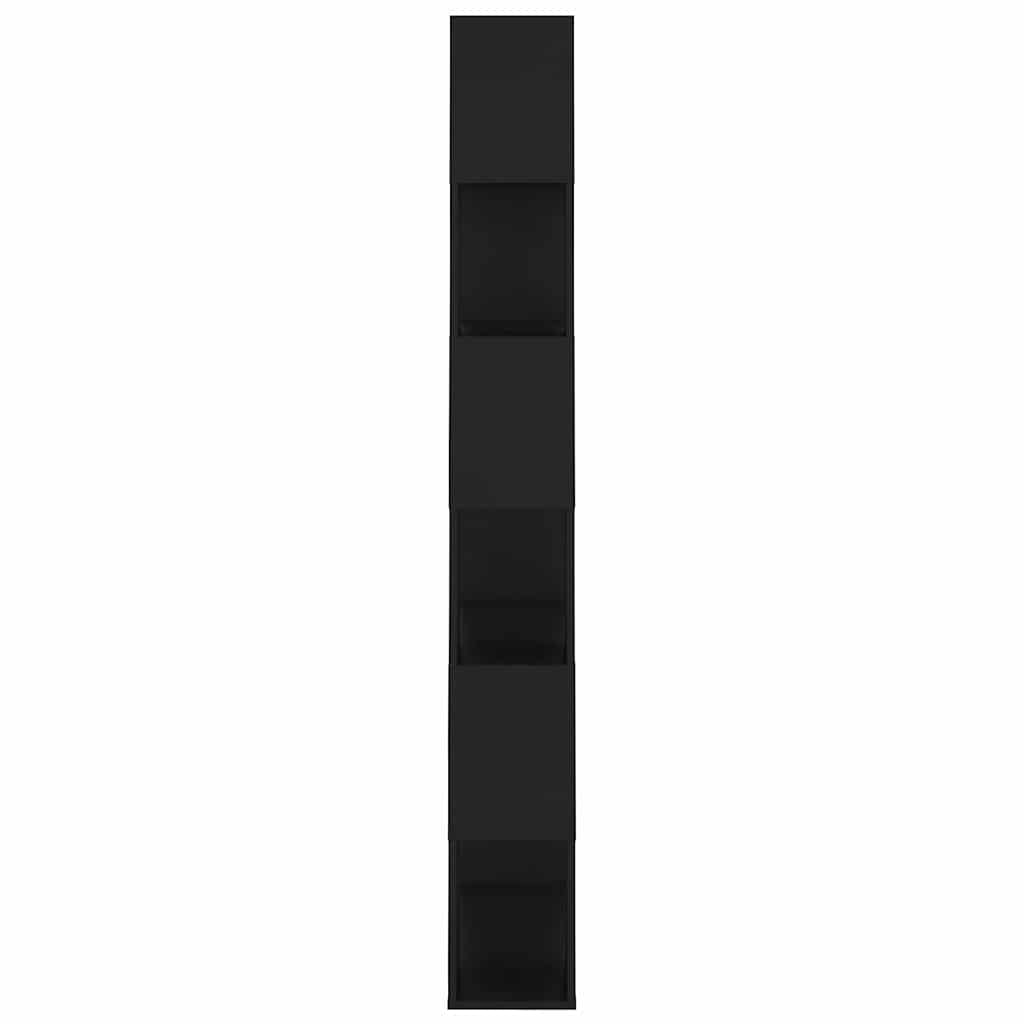 809153 vidaXL Book Cabinet Room Divider Black 80x24x186 cm Engineered Wood