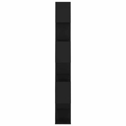 809153 vidaXL Book Cabinet Room Divider Black 80x24x186 cm Engineered Wood