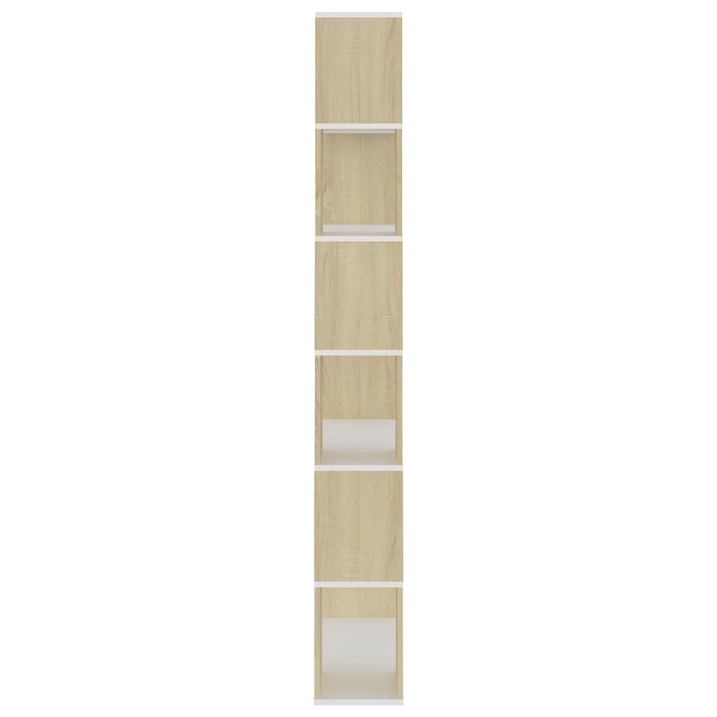 vidaXL Book Cabinet Room Divider Sonoma Oak 80x24x186 cm Engineered Wood