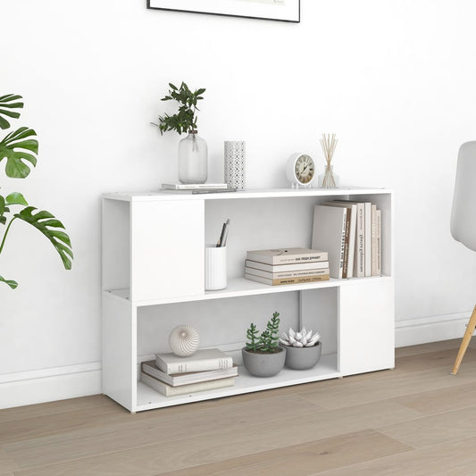 809170 vidaXL Book Cabinet White 100x24x63 cm Engineered Wood