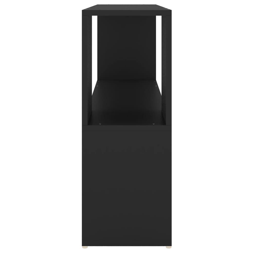 vidaXL Book Cabinet | Black | Engineered Wood | Book Cabinet | Rectangular