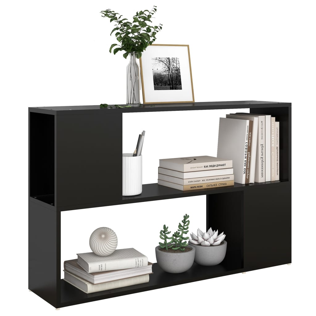 vidaXL Book Cabinet | Black | Engineered Wood | Book Cabinet | Rectangular