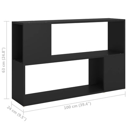 vidaXL Book Cabinet | Black | Engineered Wood | Book Cabinet | Rectangular