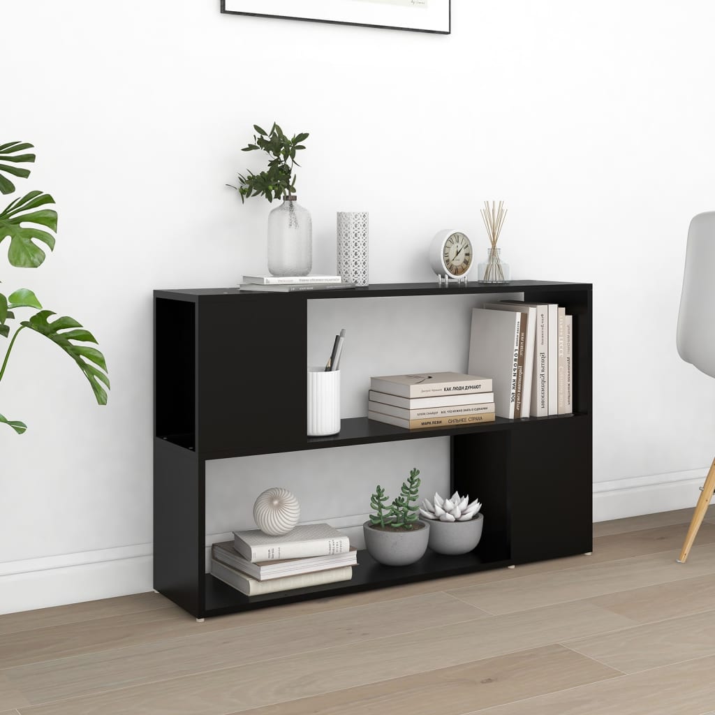 vidaXL Book Cabinet | Black | Engineered Wood | Book Cabinet | Rectangular