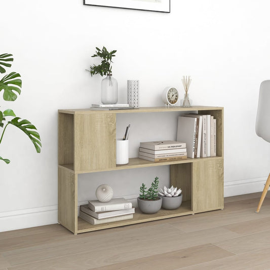 809173 vidaXL Book Cabinet Sonoma Oak 100x24x63 cm Engineered Wood