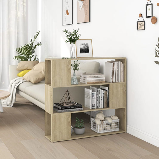 809182 vidaXL Book Cabinet Room Divider Sonoma Oak 100x24x94 cm