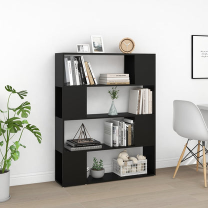 vidaXL Book Cabinet Room Divider | Black | Engineered wood | Medium