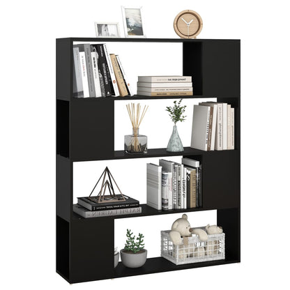 vidaXL Book Cabinet Room Divider | Black | Engineered wood | Medium