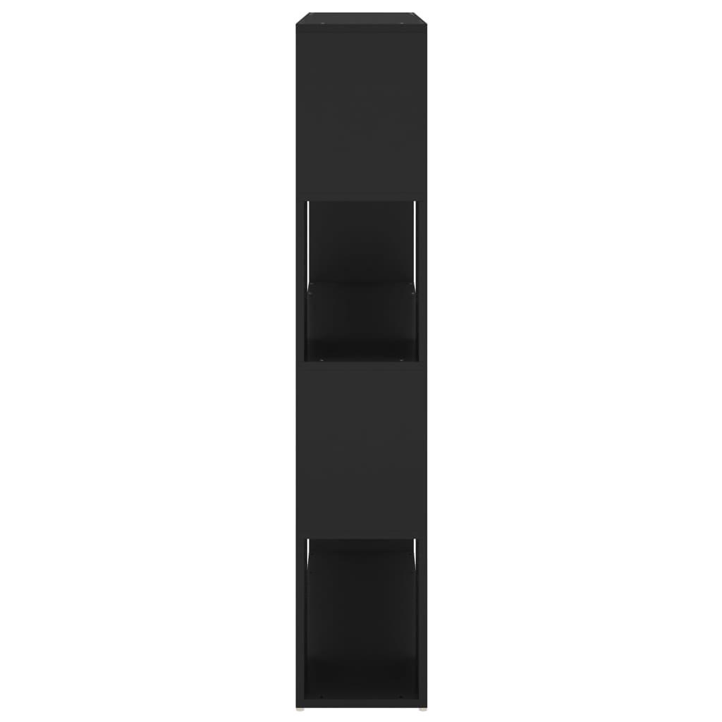 vidaXL Book Cabinet Room Divider | Black | Engineered wood | Medium