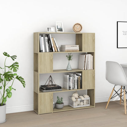 vidaXL Book Cabinet Room Divider | Sonoma oak | Engineered wood | Medium