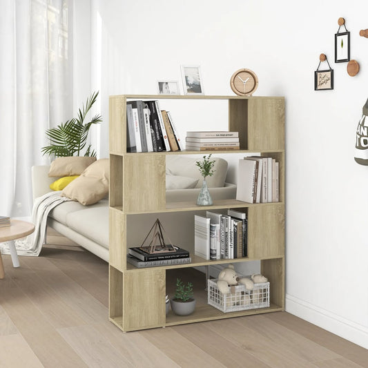 809191 vidaXL Book Cabinet Room Divider Sonoma Oak 100x24x124 cm