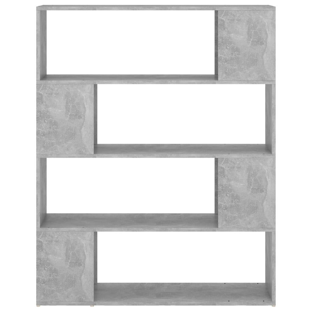 vidaXL Book Cabinet Room Divider Concrete Grey 100x24x124 cm