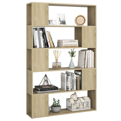 vidaXL Book Cabinet Room Divider Sonoma Oak 100x24x155 cm Engineered Wood