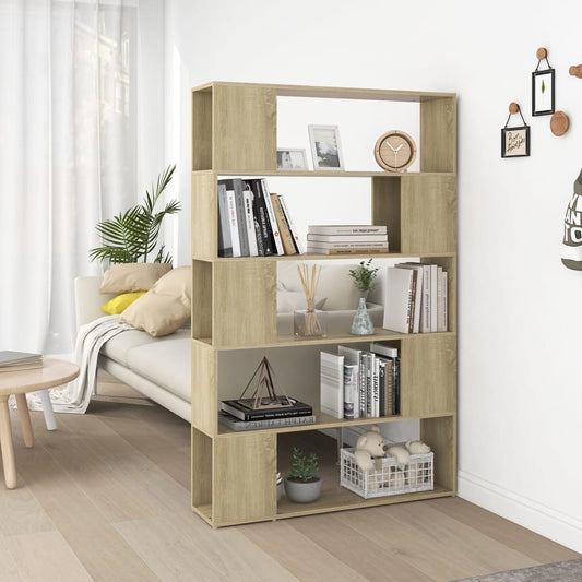809200 vidaXL Book Cabinet Room Divider Sonoma Oak 100x24x155 cm Engineered Wood