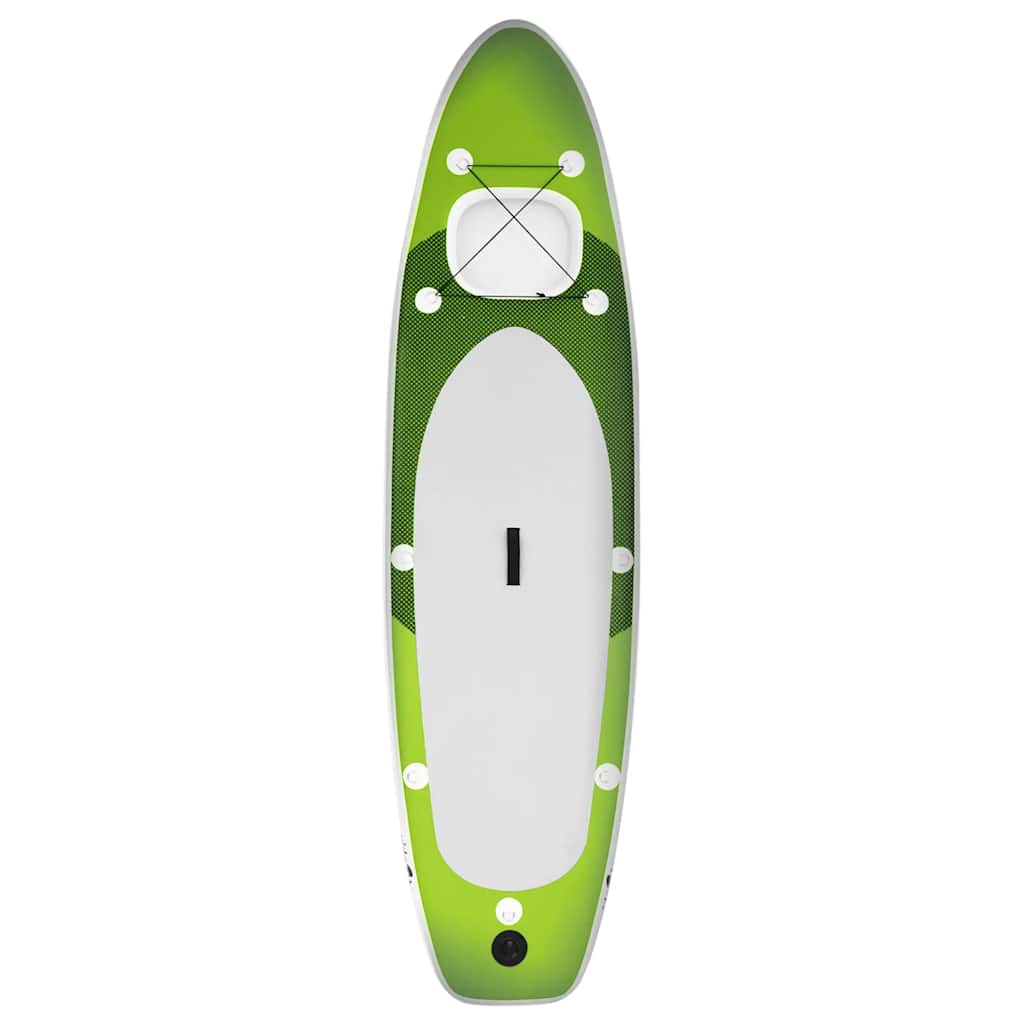 vidaXL Inflatable Stand Up Paddle Board Set Green 300x76x10 cm