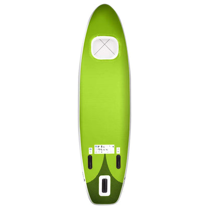vidaXL Inflatable Stand Up Paddle Board Set Green 330x76x10 cm