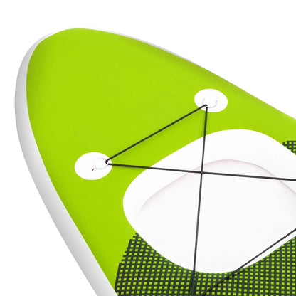 vidaXL Inflatable Stand Up Paddle Board Set Green 330x76x10 cm