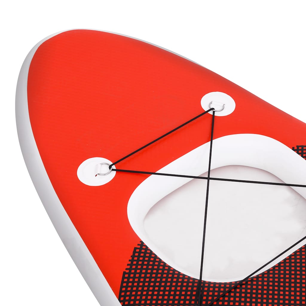 vidaXL Inflatable Stand Up Paddle Board Set Red 360x81x10 cm