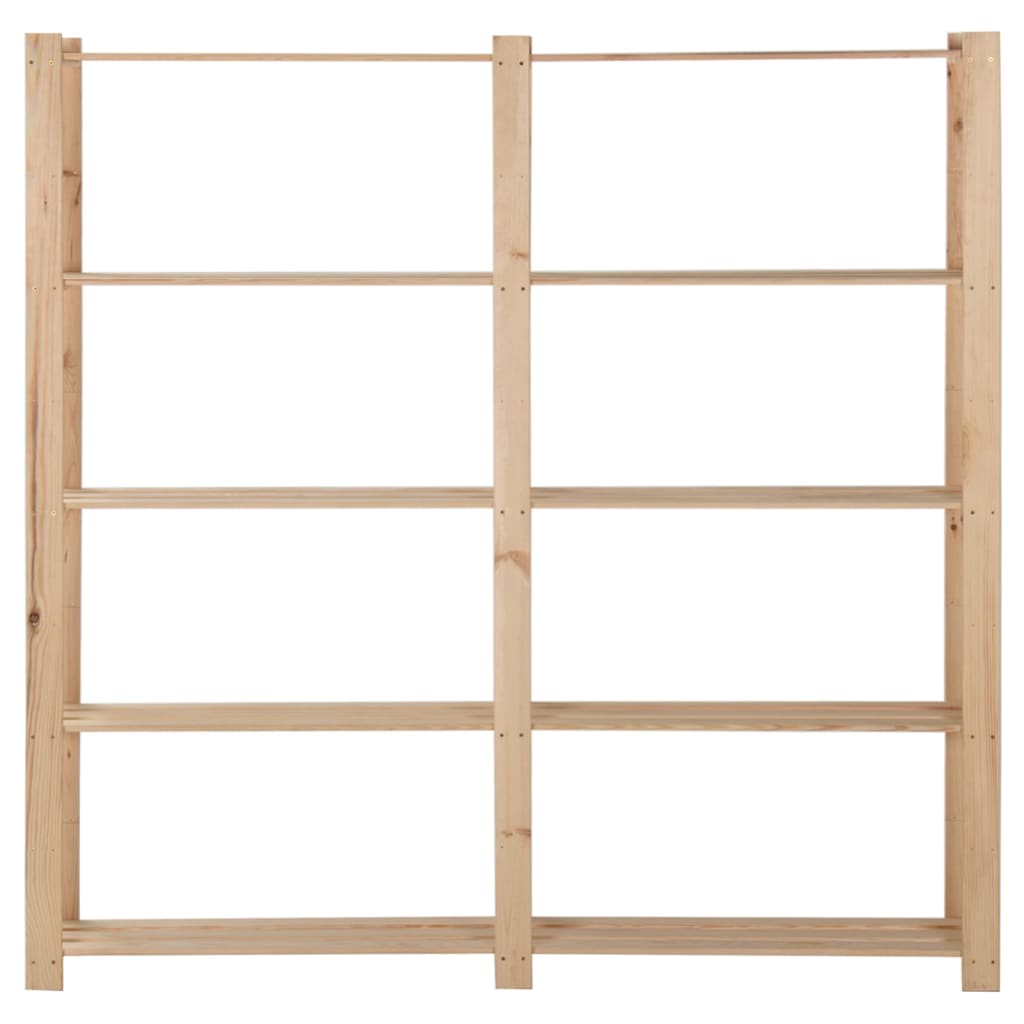 vidaXL 5-Tier Storage Rack 170x28.5x170 cm Solid Pinewood
