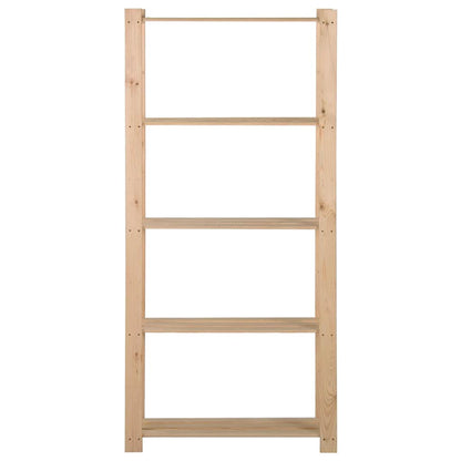 vidaXL 5-Tier Storage Rack 80x28.5x170 cm Solid Pinewood