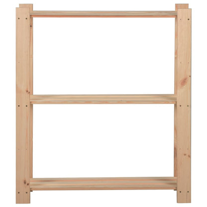 vidaXL 3-Tier Storage Rack 80x28.5x90 cm Solid Pinewood