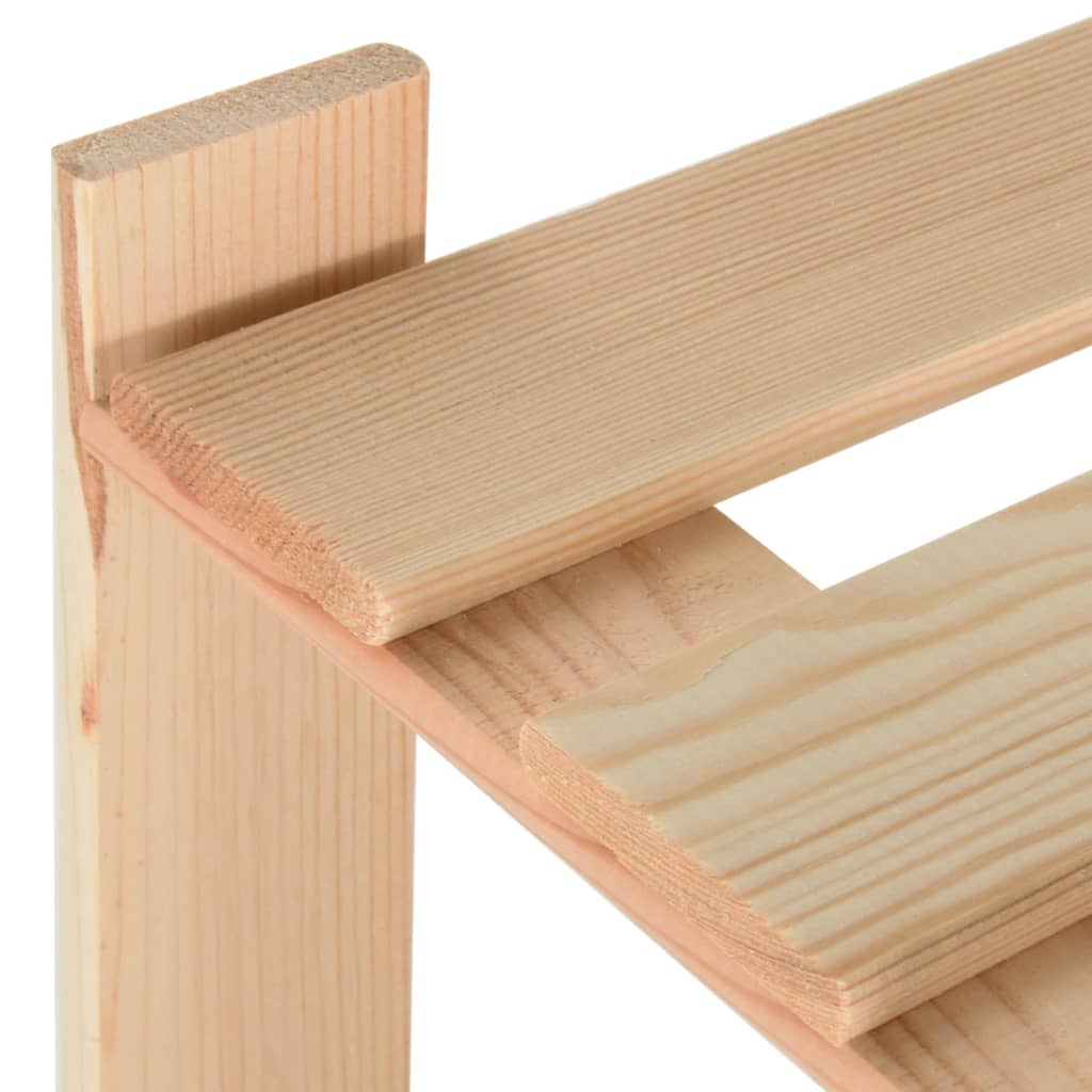 vidaXL 3-Tier Storage Rack 80x28.5x90 cm Solid Pinewood