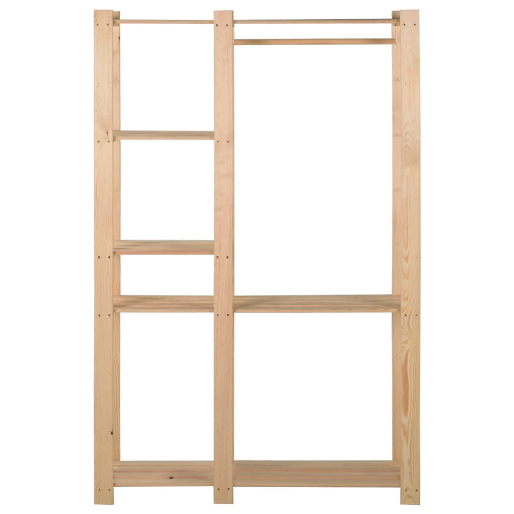 vidaXL Clothes Rack 110x38x170 cm Solid Pinewood