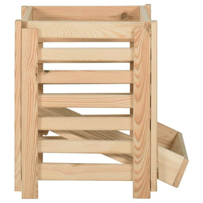 vidaXL Potato Box 60x40x50 cm Solid Pinewood