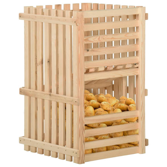 vidaXL Potato Box 50x50x80 cm Solid Pinewood