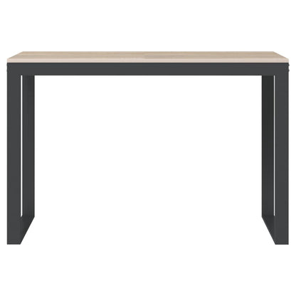 vidaXL Computer Desk Black and Oak 110x60x73 cm Engineered Wood