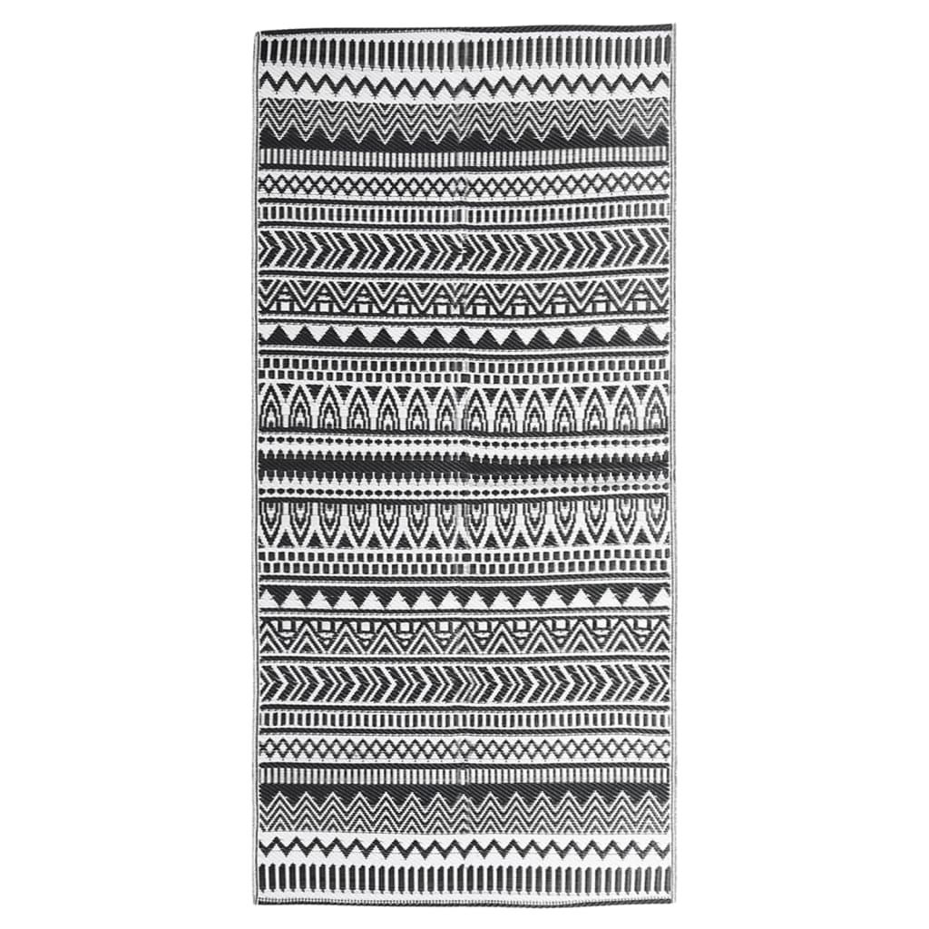vidaXL Outdoor Rug ARAKIL Black 80x150 cm PP