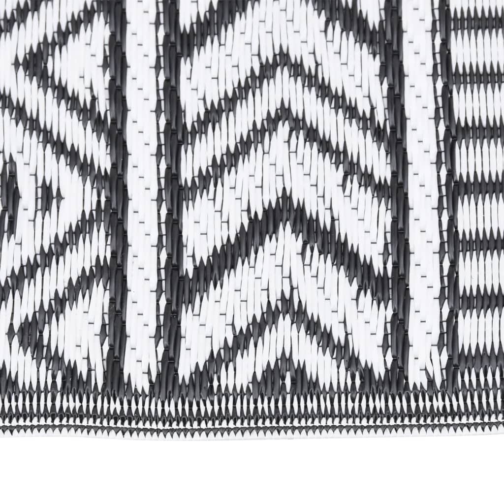 vidaXL Outdoor Rug ARAKIL Black 80x150 cm PP