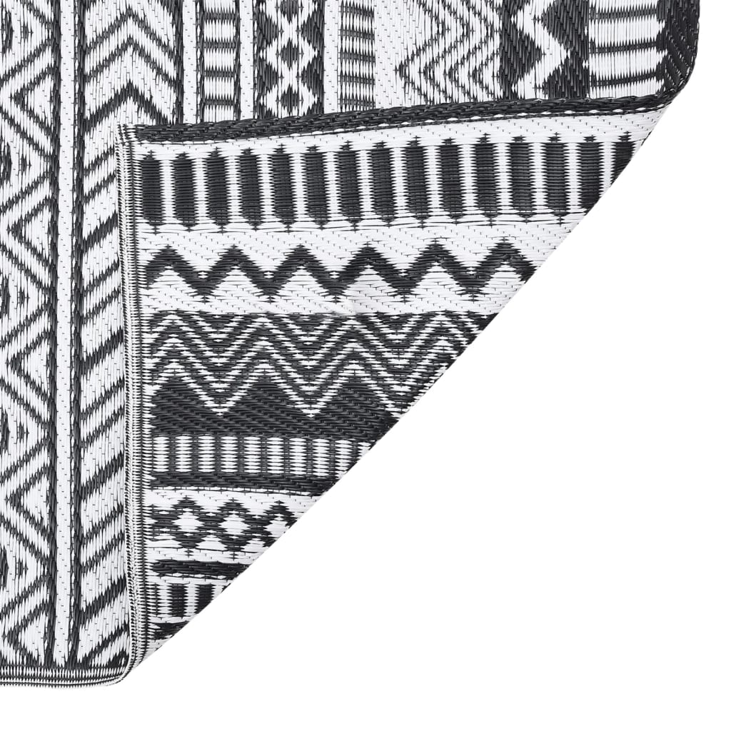 vidaXL Outdoor Rug ARAKIL Black 80x150 cm PP