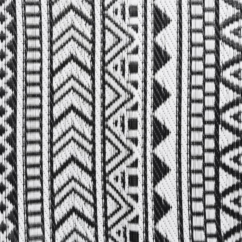 vidaXL Outdoor Rug ARAKIL Black 80x150 cm PP
