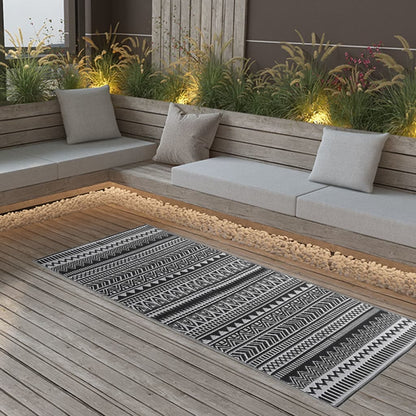 vidaXL Outdoor Rug ARAKIL Black 80x150 cm PP