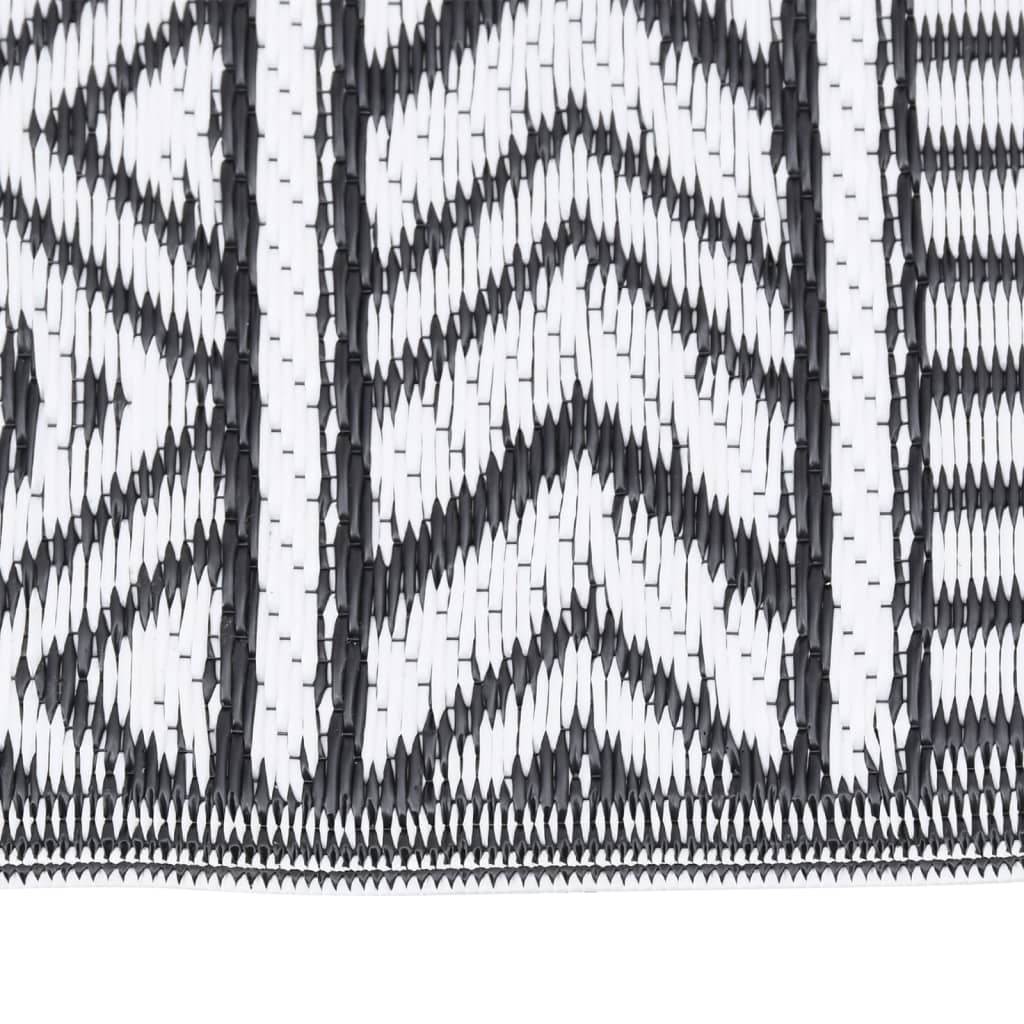 vidaXL Outdoor Rug ARAKIL Black 160x230 cm PP
