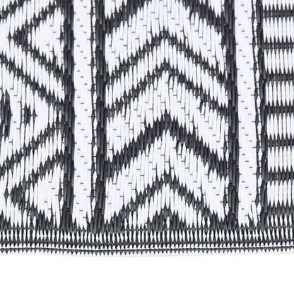 vidaXL Outdoor Rug ARAKIL Black 190x290 cm PP