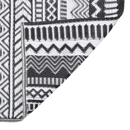 vidaXL Outdoor Rug ARAKIL Black 190x290 cm PP