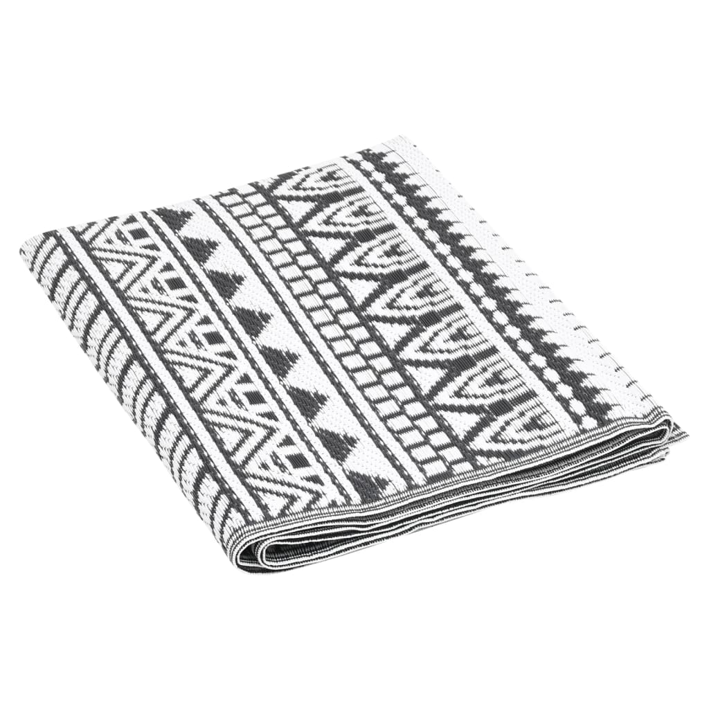 vidaXL Outdoor Rug ARAKIL Black 190x290 cm PP