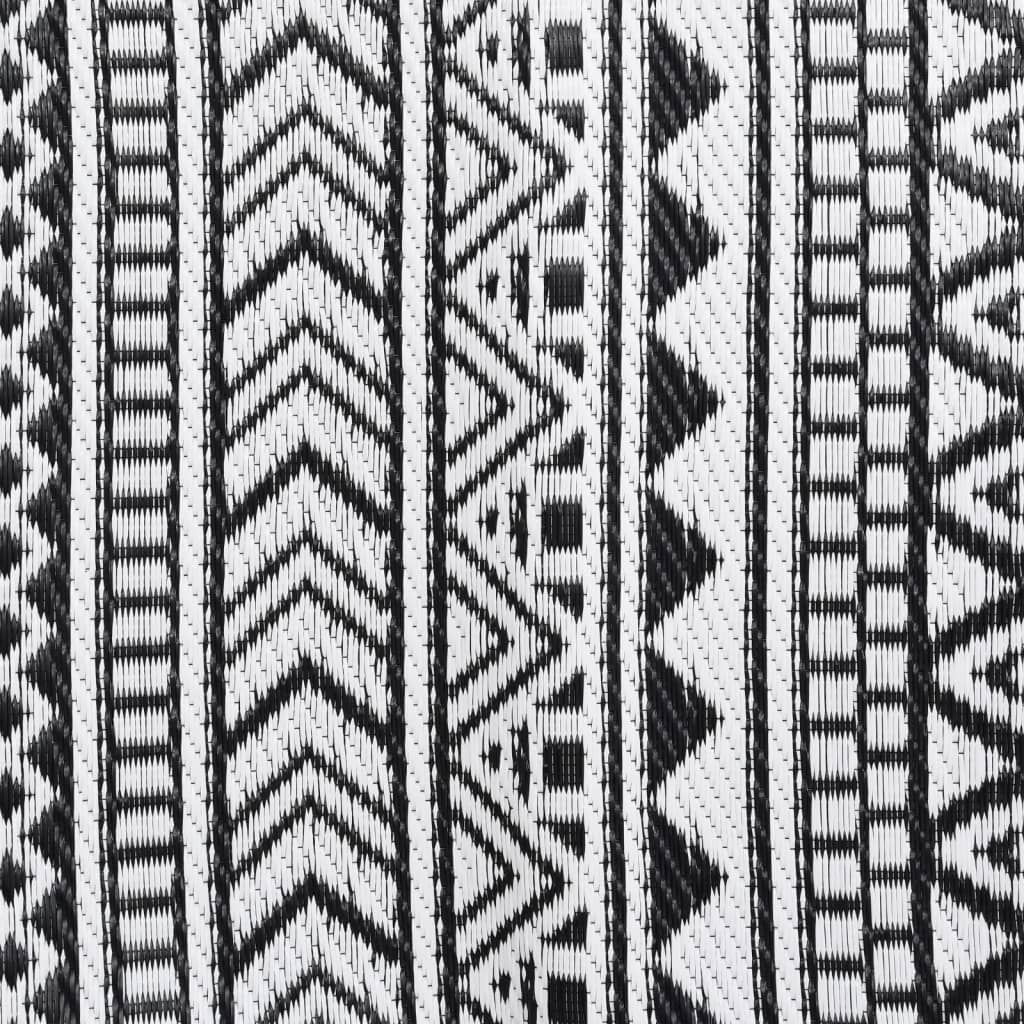 vidaXL Outdoor Rug ARAKIL Black 190x290 cm PP