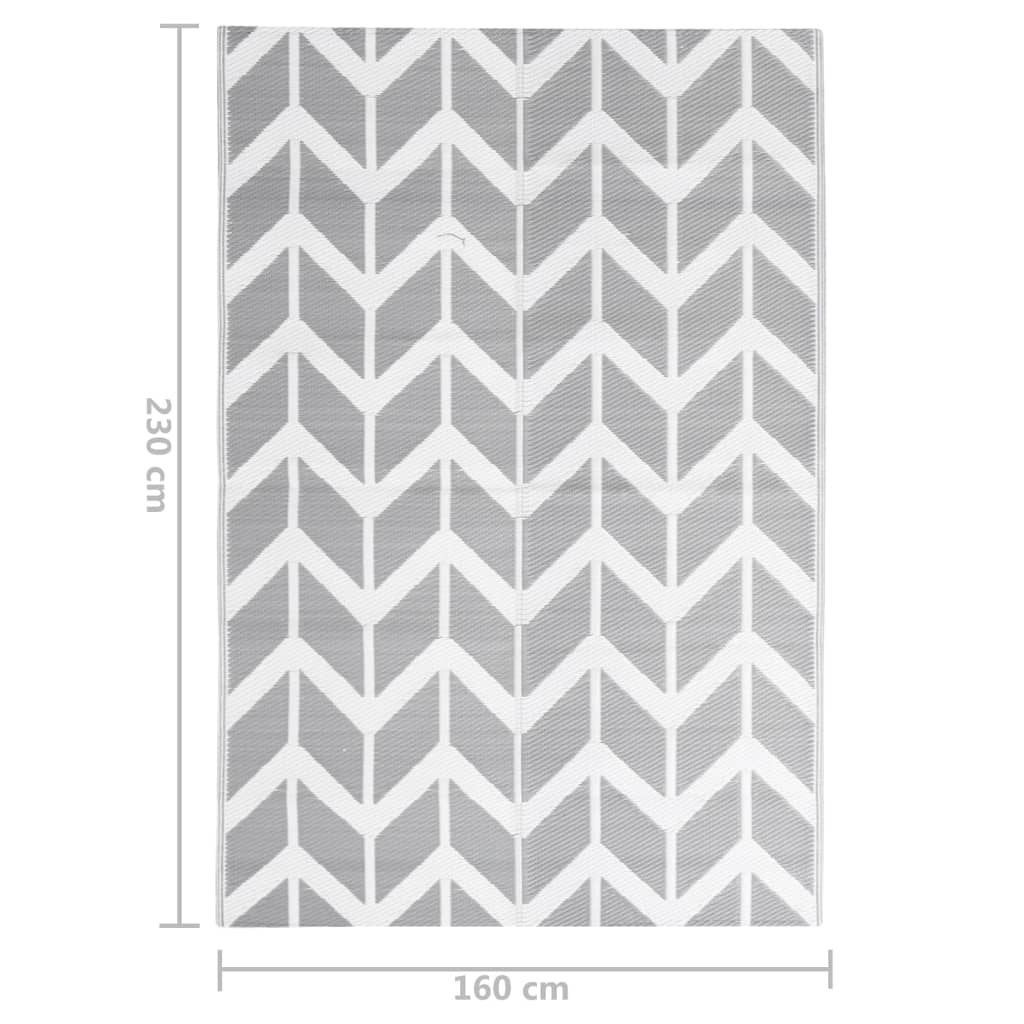 vidaXL Outdoor Rug ARAKIL Grey 160x230 cm PP